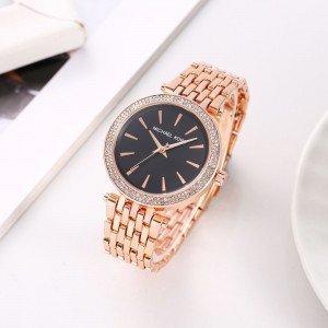 MICHAEL KORS DARCI ROSE GOLD WITH BLACK DIAL