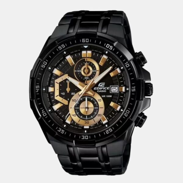 CASIO Men EDifice EFR-539BK-1AVUDF Black Analog Dial Black Stainless Steel Band EX187