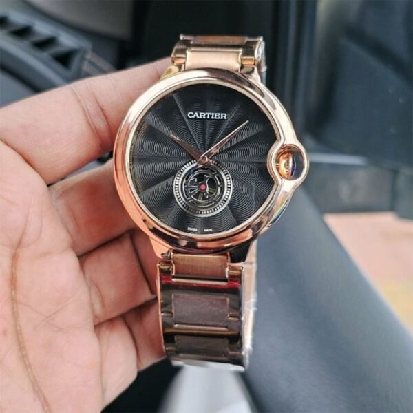 CARTIER BLACK ROSEGOLD WATCH FOR MEN