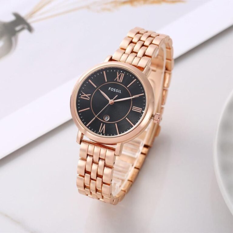 FOSSIL JACQUELINE ROSE GOLD BLACK DIAL