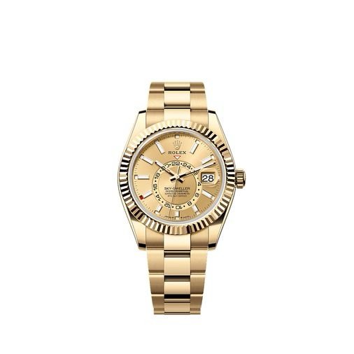 ROLEX SKY DEWLLER GOLD AUTOMATIC WATCH