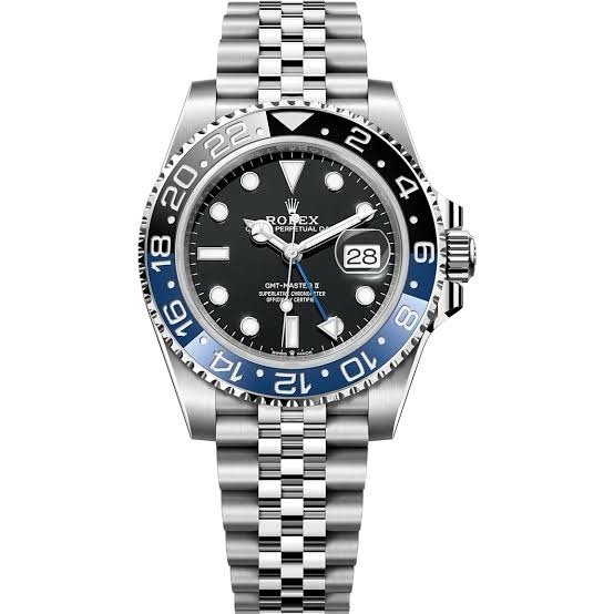 ROLEX GMT MASTER 2 SILVER BLACK AUTOMATIC WATCH