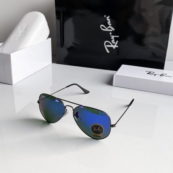 RAYBAN BLACK BLUE MERCURY 3025 SUNGLASSES