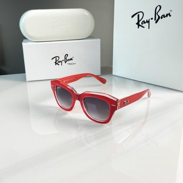 Rayban red black 2186