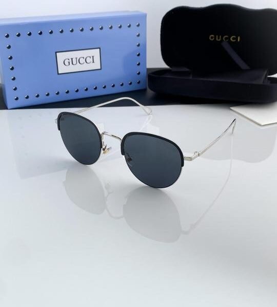 Gucci Silver Black 551 Sunglasses